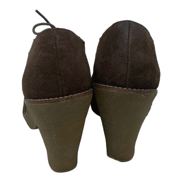 Sam Edelman Willie Brown Suede Lace-Up High Heel Oxford Pump 7.5 M - Picture 10 of 14